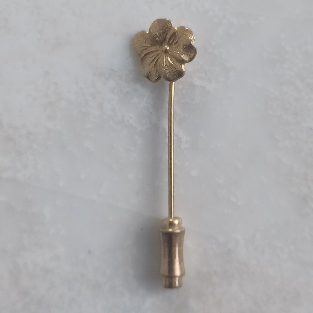 Set of 3- Edwardian Style Needlepoint Floral Lapel Pin/Hat Pin/Floral Pin
